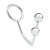 Кольцо на пенис с анальным стимулятором Two Bead Stainless Steel Anal Hook   Cock Ring - BlueLine - в Салавате купить с доставкой