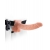 Телесный полый страпон с вибрацией Vibrating Hollow Strap-On with Balls - 24 см. - Pipedream - купить с доставкой в Салавате