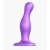 Фиолетовая насадка Strap-On-Me Dildo Plug Curvy size M - Strap-on-me - купить с доставкой в Салавате