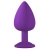 Большая фиолетовая анальная пробка Emotions Cutie Large с голубым кристаллом - 10 см. - Lola Games - купить с доставкой в Салавате