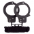 Чёрные наручники из листового металла в комплекте с веревкой BONDX METAL CUFFS LOVE ROPE SET - Dream Toys - купить с доставкой в Салавате