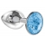 Малая серебристая анальная пробка Diamond Light blue Sparkle Small с голубым кристаллом - 7 см. - Lola Games - купить с доставкой в Салавате
