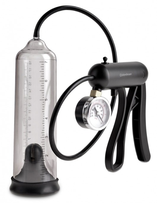 Вакуумная мужская помпа с датчиком давления Pro-Gauge Power Pump - Pipedream - в Салавате купить с доставкой