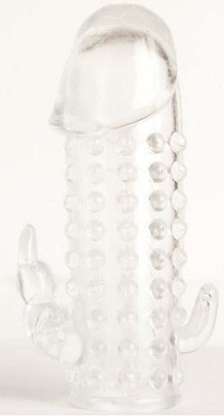 Гелевая прозрачная насадка с 2 отростками - 13 см. - Toyfa Basic - в Салавате купить с доставкой Гелевая прозрачная насадка с 2 отростками - 13 см. - Toyfa Basic - в Салавате купить с доставкой