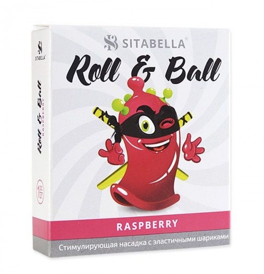 Стимулирующий презерватив-насадка Roll   Ball Raspberry - Sitabella - купить с доставкой в Салавате