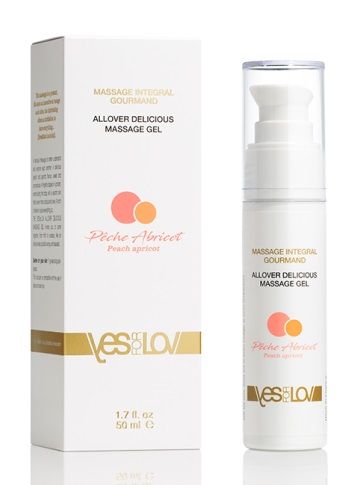 Универсальный массажный гель-смазка Allover Delicious Massage Gel с ароматом персика и аброкоса - 50 мл. - YESforLOV - купить с доставкой в Салавате