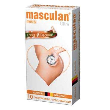 Розовые презервативы Masculan Ultra Long Pleasure с колечками, пупырышками и продлевающим эффектом - 10 шт. - Masculan - купить с доставкой в Салавате