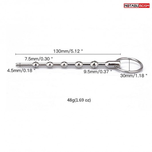 Уретральный металлический плаг с шариками - Notabu - купить с доставкой в Салавате