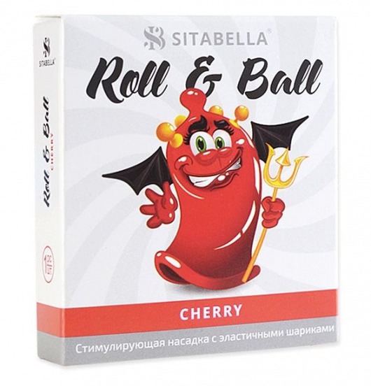 Стимулирующий презерватив-насадка Roll   Ball Cherry - Sitabella - купить с доставкой в Салавате