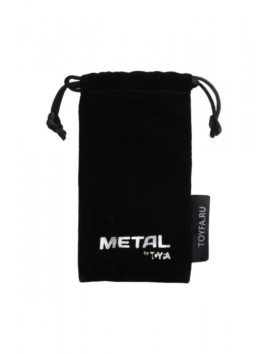 Серебристая коническая анальная пробка с красным кристаллом - 8 см. - ToyFa - купить с доставкой в Салавате