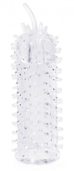 Закрытая рельефная насадка Crystal sleeve с усиками - 12 см. - Erowoman-Eroman - в Салавате купить с доставкой