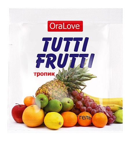 Пробник гель-смазки Tutti-frutti со вкусом тропических фруктов - 4 гр. - Биоритм - купить с доставкой в Салавате