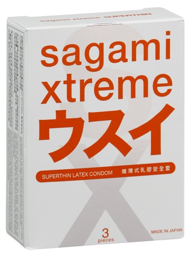 Ультратонкие презервативы Sagami Xtreme SUPERTHIN - 3 шт. - Sagami - купить с доставкой в Салавате