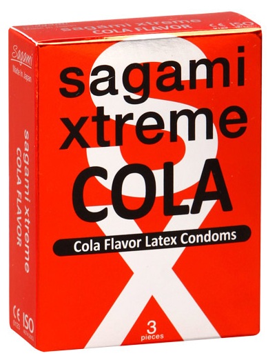 Ароматизированные презервативы Sagami Xtreme COLA - 3 шт. - Sagami - купить с доставкой в Салавате