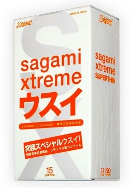 Ультратонкие презервативы Sagami Xtreme SUPERTHIN - 15 шт. - Sagami - купить с доставкой в Салавате