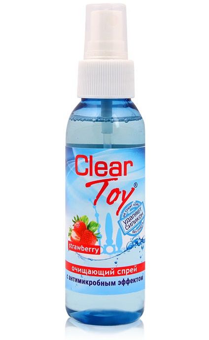 Очищающий спрей для игрушек CLEAR TOY Strawberry - 100 мл. - Биоритм - купить с доставкой в Салавате