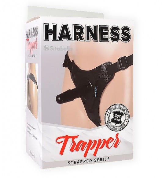 Чёрные трусики с плугом HARNESS Trapper - размер M-XL - Sitabella - купить с доставкой в Салавате