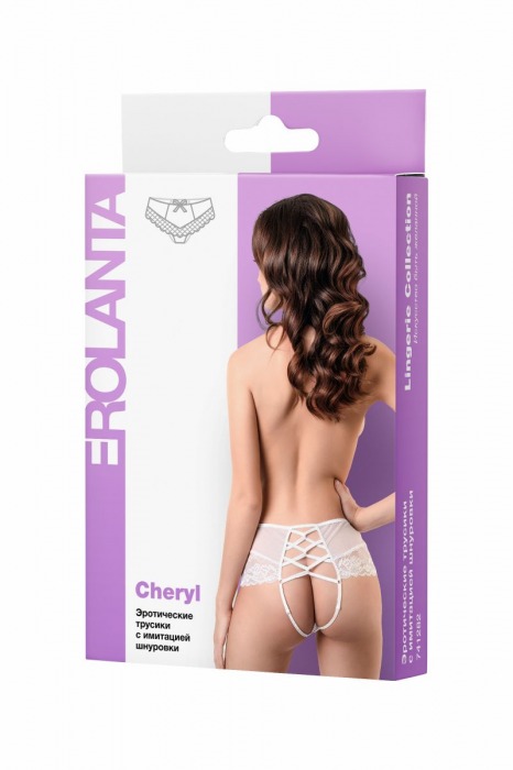 Эротические трусики с имитацией шнуровки Cheryl - Erolanta купить с доставкой