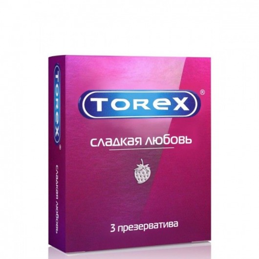 Презервативы Torex  Сладкая любовь  с ароматом клубники - 3 шт. - Torex - купить с доставкой в Салавате