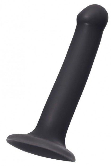 Черный фаллос на присоске Silicone Bendable Dildo M - 18 см. - Strap-on-me - купить с доставкой в Салавате