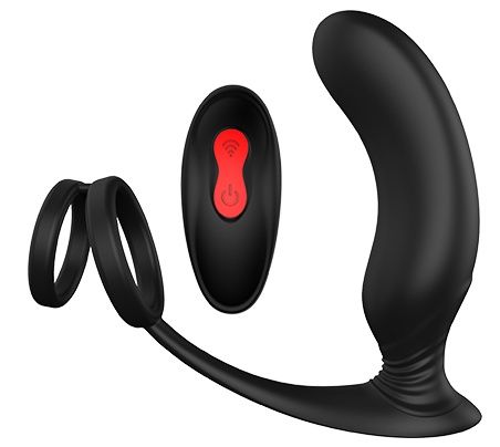 Черный массажер простаты REMOTE P-PLEASER - Dream Toys - в Салавате купить с доставкой