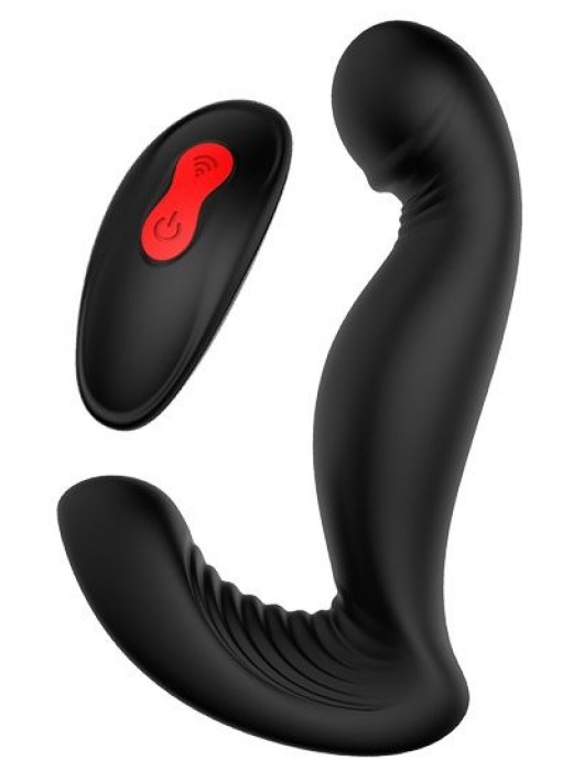 Черный вибромассажер простаты SWIRLING P-PLEASER - Dream Toys - в Салавате купить с доставкой