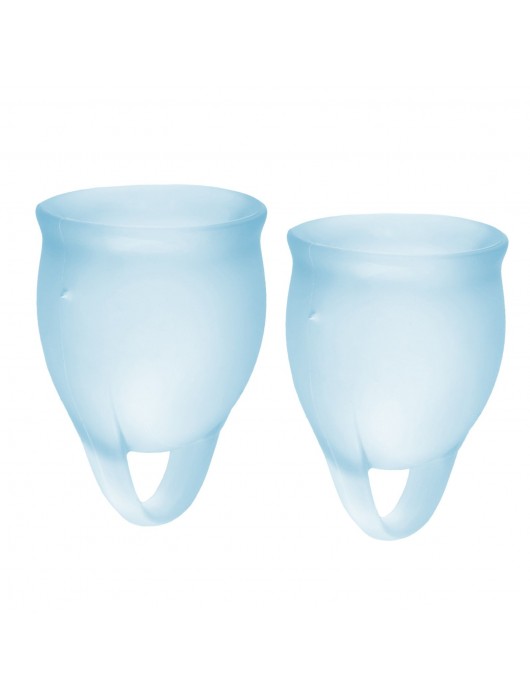 Набор голубых менструальных чаш Feel confident Menstrual Cup - Satisfyer - купить с доставкой в Салавате