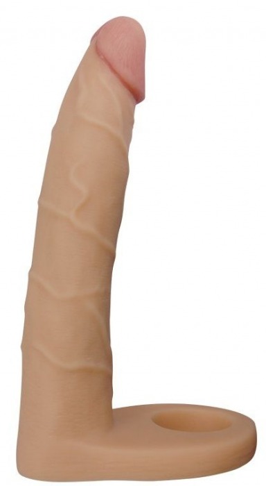 Телесная насадка-фаллоимитатор для двойного проникновения - 17 см. - Lovetoy - купить с доставкой в Салавате