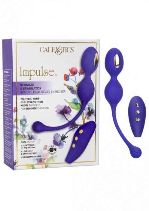 Фиолетовые виброшарики с электростимуляцией Impulse Intimate E-Stimulator Dual Kegel - California Exotic Novelties - купить с доставкой в Салавате