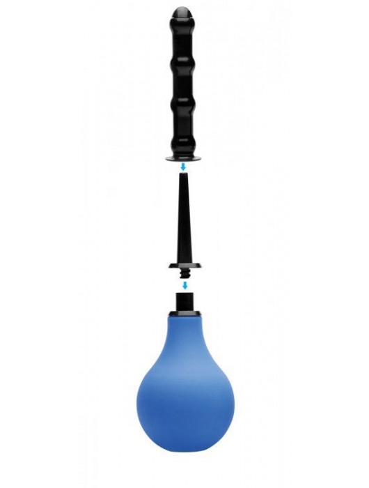 Анальный душ с 3 насадками Premium One-way Valve Anal Douche Set - XR Brands - купить с доставкой в Салавате