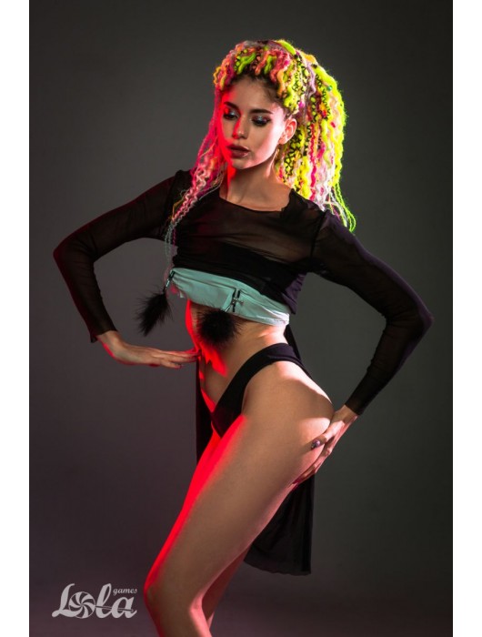 Зажимы на соски с черным пухом Euphoric - Lola Games - купить с доставкой в Салавате