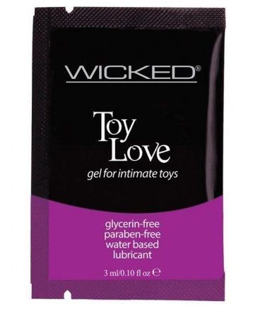 Лубрикант на водной основе для использования с игрушками WICKED Toy Love - 3 мл. - Wicked - купить с доставкой в Салавате