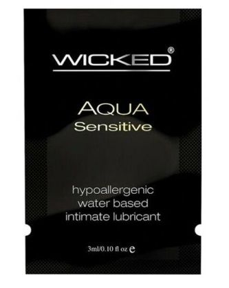 Мягкий лубрикант на водной основе WICKED AQUA Sensitive - 3 мл. - Wicked - купить с доставкой в Салавате