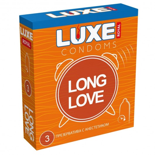 Презервативы с продлевающим эффектом LUXE Royal Long Love - 3 шт. - Luxe - купить с доставкой в Салавате