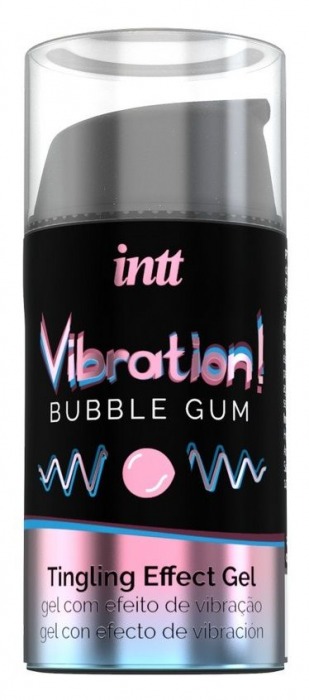 Жидкий интимный гель с эффектом вибрации Vibration! Bubble Gum - 15 мл. - INTT - купить с доставкой в Салавате