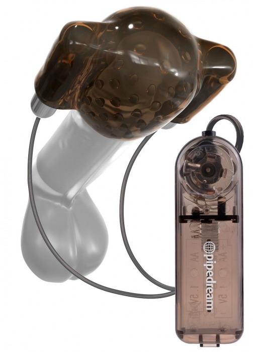 Дымчатый вибростимулятор головки пениса Dual Vibrating Head Teaser - Pipedream - в Салавате купить с доставкой