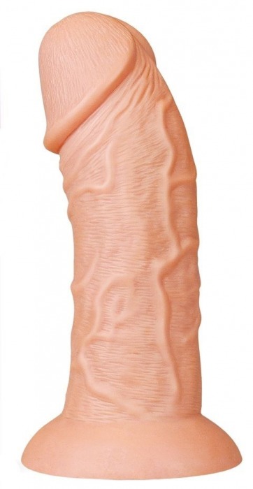 Телесный фаллоимитатор-гигант 9.5 Realistic Curved Dildo - 24 см. - Lovetoy