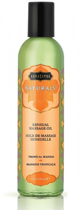 Массажное масло Naturals Tropical Mango с ароматом манго - 236 мл. - Kama Sutra - купить с доставкой в Салавате