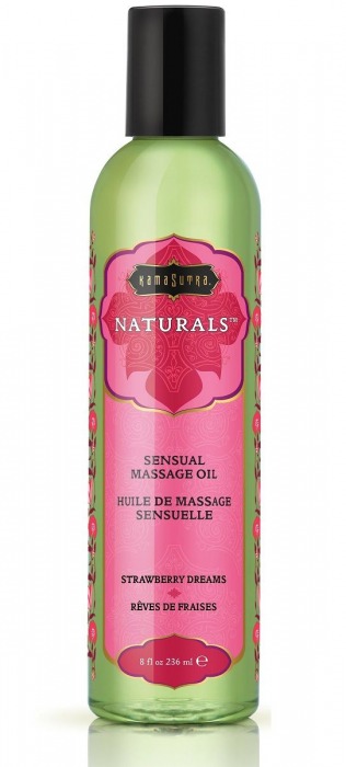 Массажное масло Naturals Strawberry Dreams с ароматом клубники - 236 мл. - Kama Sutra - купить с доставкой в Салавате