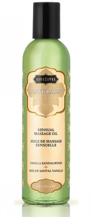 Массажное масло Naturals Vanilla Sandalwood с ароматом ванили и сандала - 236 мл. - Kama Sutra - купить с доставкой в Салавате