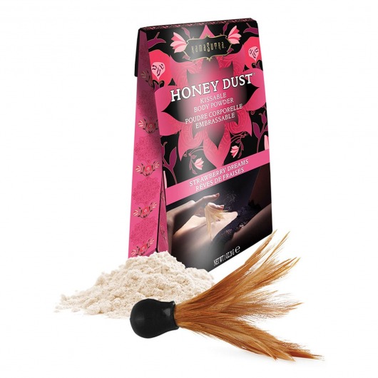 Пудра для тела Honey Dust Body Powder с ароматом клубники - 28 гр. - Kama Sutra - купить с доставкой в Салавате