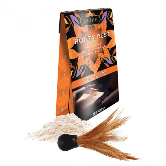 Пудра для тела Honey Dust Body Powder с ароматом манго - 28 гр. - Kama Sutra - купить с доставкой в Салавате