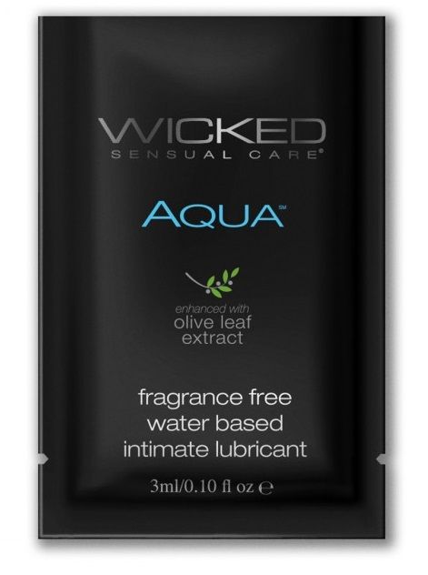 Легкий лубрикант на водной основе с алое Wicked Aqua - 3 мл. - Wicked - купить с доставкой в Салавате