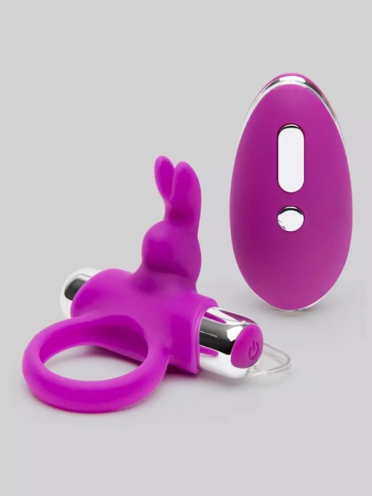 Лиловое виброкольцо с пультом ДУ Remote Control Cock Ring - Happy Rabbit - в Салавате купить с доставкой