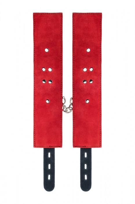 Красно-черные оковы на ноги из кожи - ToyFa - купить с доставкой в Салавате