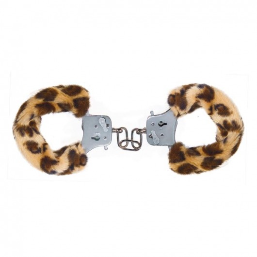 Наручники с леопардовым мехом Furry Fun Cuffs Leopard - Toy Joy - купить с доставкой в Салавате