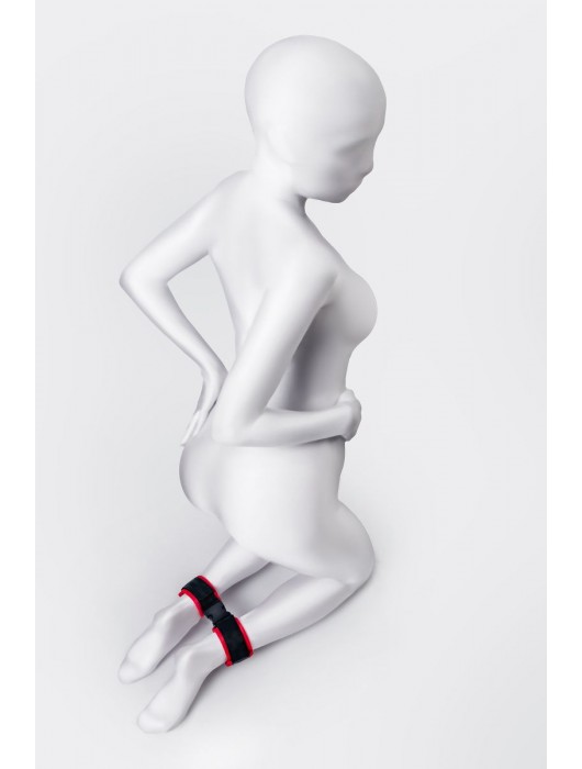 Красно-черные велюровые оковы Anonymo - ToyFa - купить с доставкой в Салавате