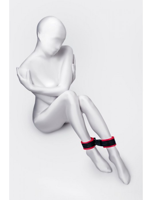 Красно-черные велюровые оковы Anonymo - ToyFa - купить с доставкой в Салавате