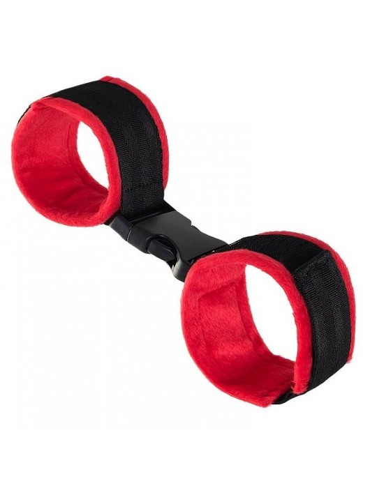 Красно-черные велюровые оковы Anonymo - ToyFa - купить с доставкой в Салавате