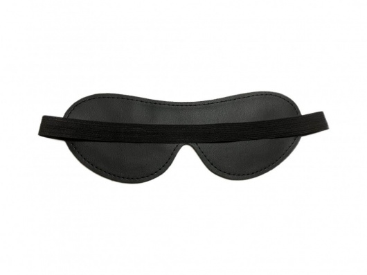 Черная лаковая маска на глаза из эко-кожи - БДСМ Арсенал - купить с доставкой в Салавате